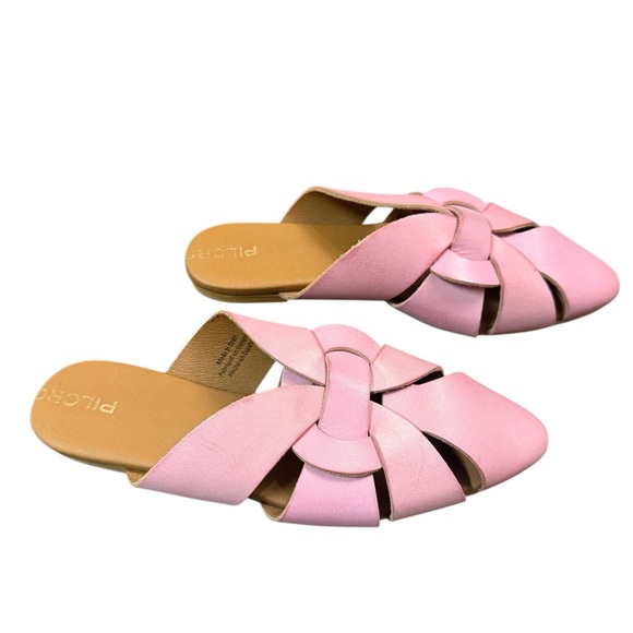 Pilcro Twisted Leather Slide/ Mule Size 38/ US 8 in Pink - Picture 4 of 9